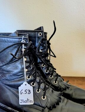 Justin Boots Black Heeled Boots